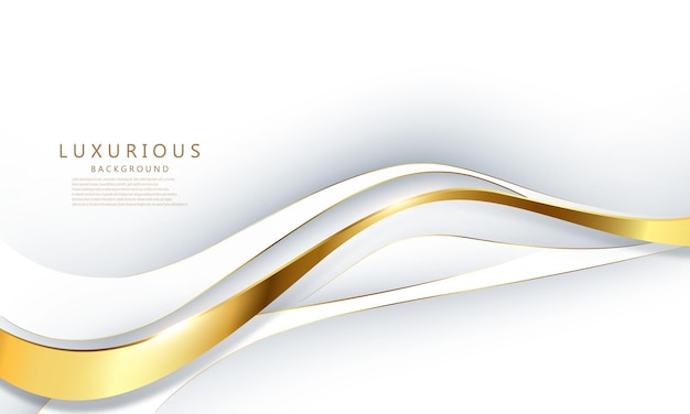 Abstract white gold background poster beauty with dynamic. technology network