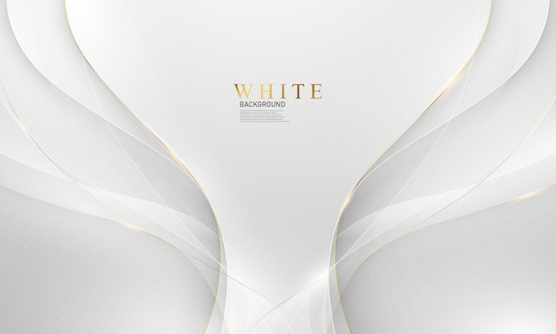 Abstract white gold background poster with dynamic. technology network vector illustration.