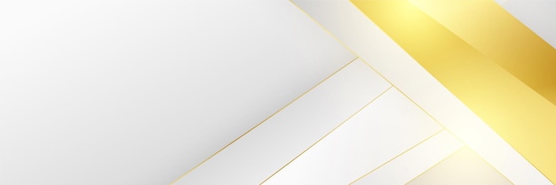 Vector abstract white and gold banner background vector illustration