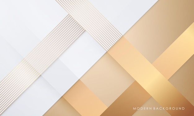 Abstract white and gold luxury background