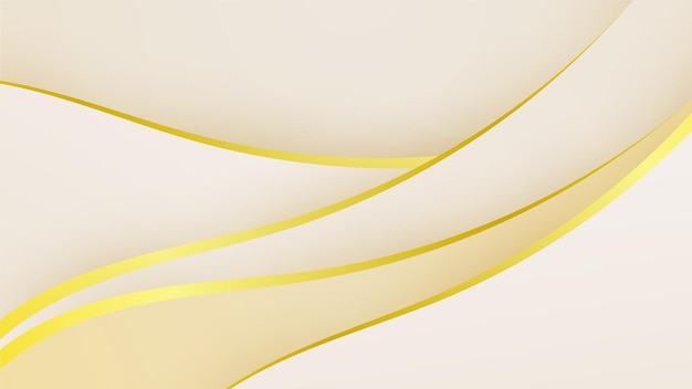 Vector abstract white and gold shapes background