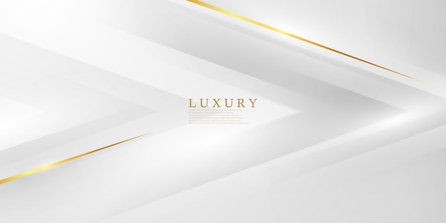 Abstract white and gray background with gorgeous golden line decoration. luxurious.