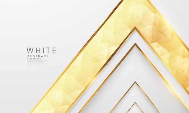 Vector abstract white and gray background with gorgeous golden line decoration.