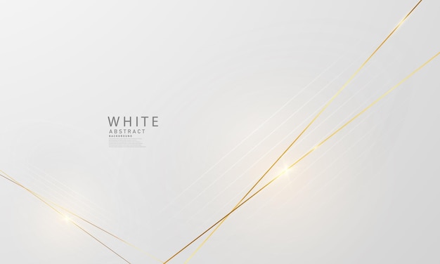 Abstract white and gray background with gorgeous golden line decoration.