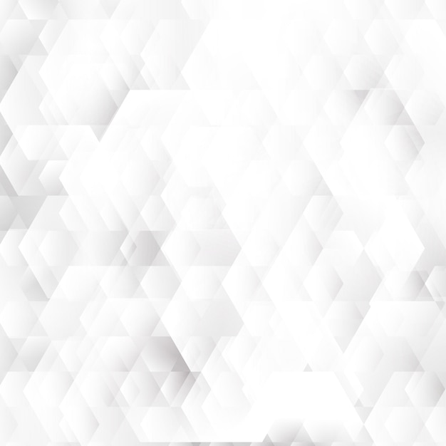 Vector abstract white and gray geometric hexagons shapes