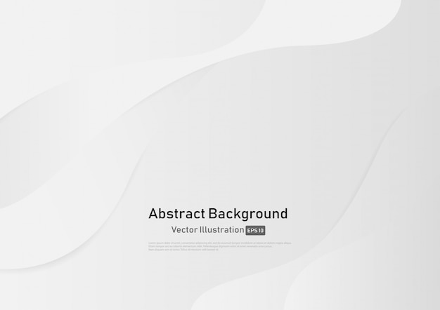 Vector abstract white and gray gradient color curve background.