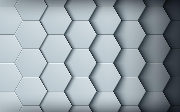 Abstract white hexagon texture background