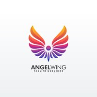 Vector abstract wing colorful premium logo template