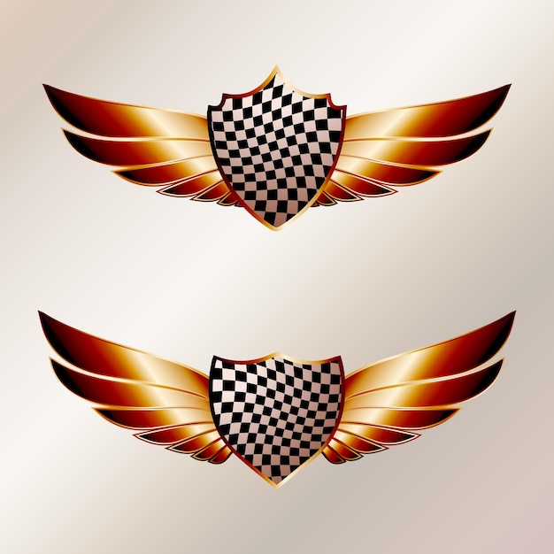 Abstract wings metal gradient set