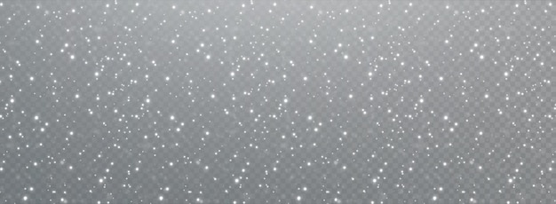 Abstract winter background from snowflakes png blown by the wind on a white checkered background.