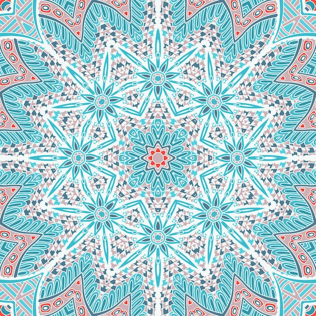 Abstract winter frosty background seamless vector pattern