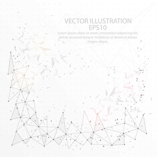 Vector abstract wire frame background low poly.