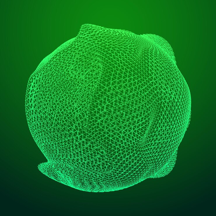 Vector abstract wireframe sphere