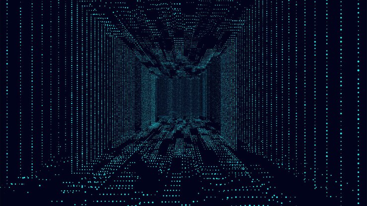 Vector abstract wireframe tunnel vector wormhole 3d portal grid futuristic fantasy funnel