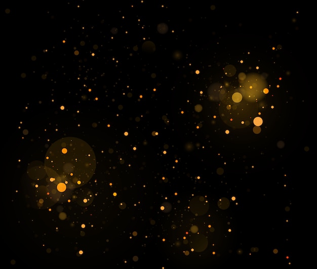 Abstract with gold bokeh effect.