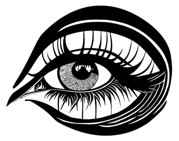 Vector abstract woman eye illustration