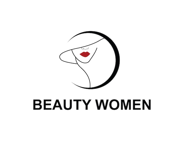 Vettore design astratto del logo di bellezza delle donne