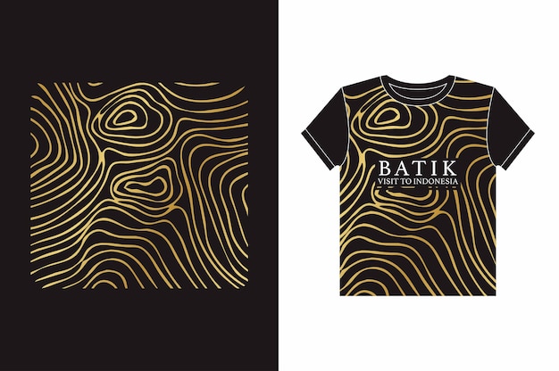 Vector abstract wooden batik tshirt design