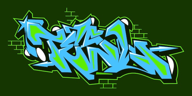 Abstract Word Tesl Graffiti Style Font Lettering Vector Illustration Art