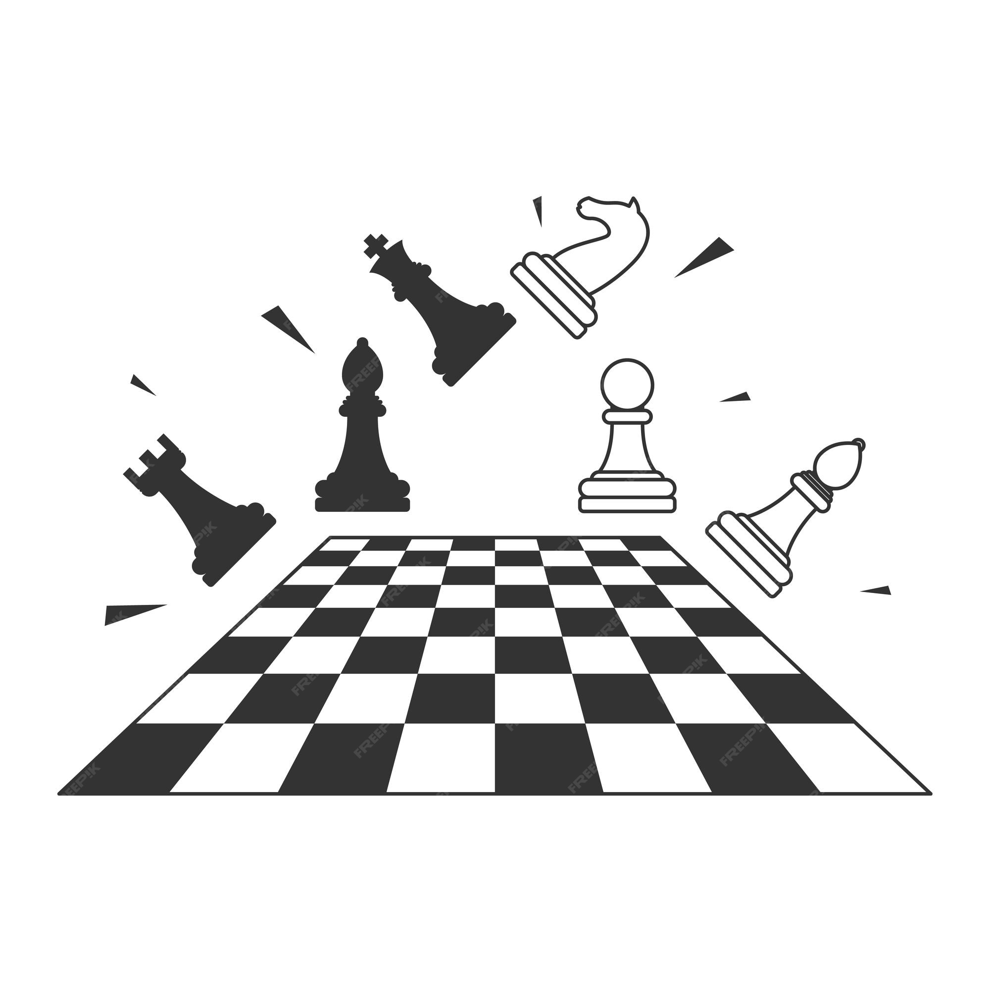 Vector modern empty chess board background. ready layout for wall mural •  murals mock-up, computer, thinks