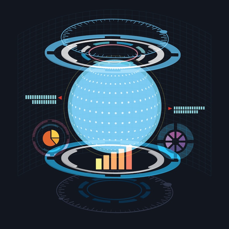 Vector abstract world digital background vector 