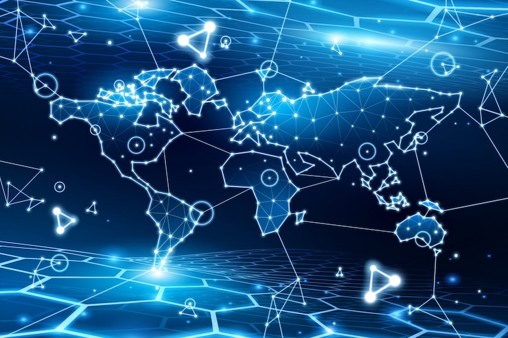 Vector abstract of world network