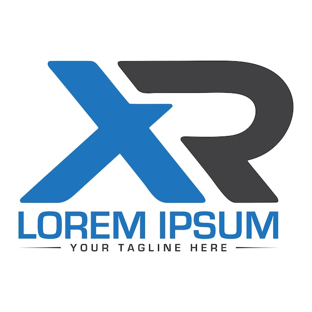 abstract xr logo moderne letter xr logo initialen