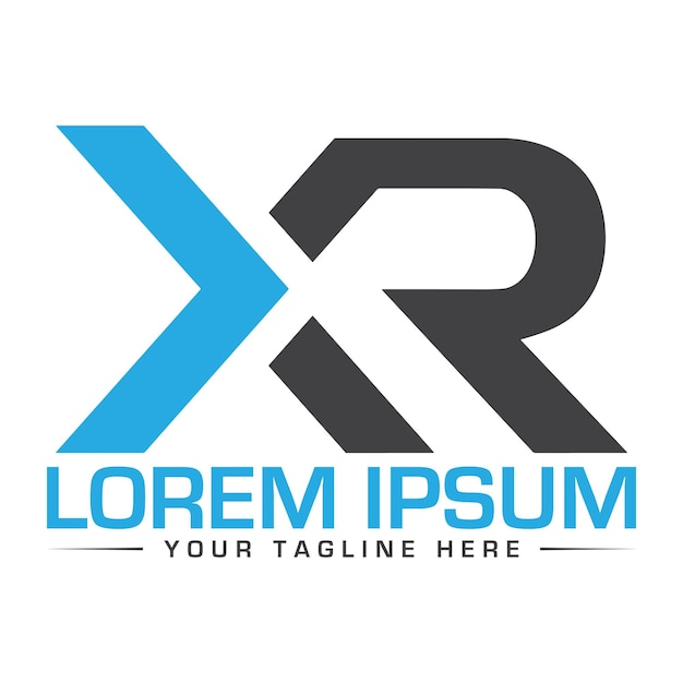 abstract xr logo moderne letter xr logo initialen