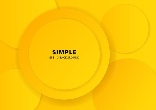 Abstract yellow background with blank circle for copy space