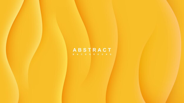 Abstract yellow background with wave shade element