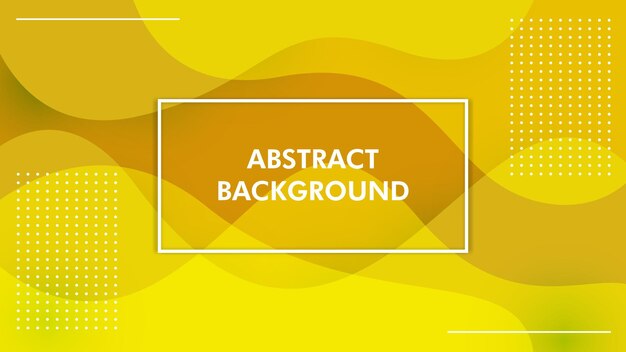 Abstract yellow background with wavy style and simple graphic assets