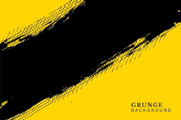 Vector abstract yellow and black color grunge background