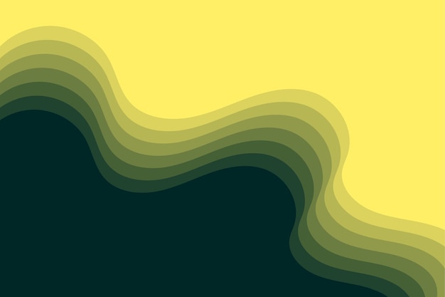 Abstract yellow and black layered wavy halftone shapes backdrop