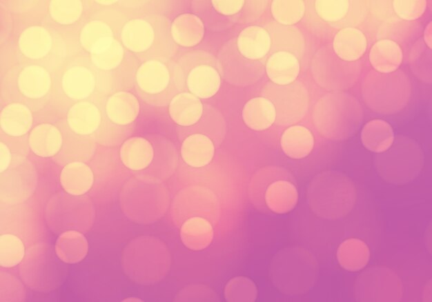 Abstract yellow bokeh light on pink background vector.