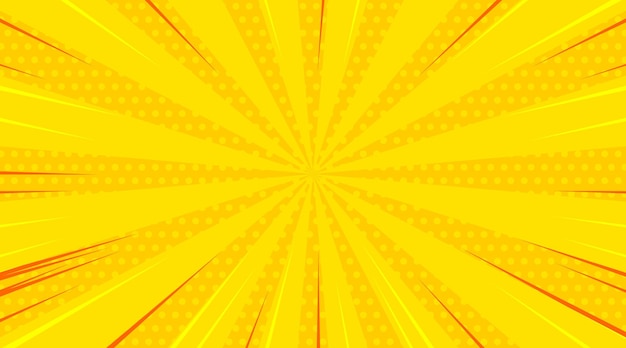 Vector abstract yellow comic book background