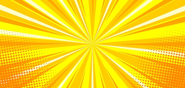 abstract yellow comic zoom background