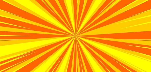 Abstract yellow comic zoom background