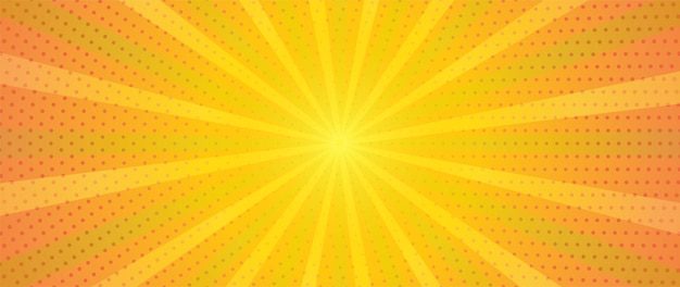 Abstract yellow comic zoom vector illustration