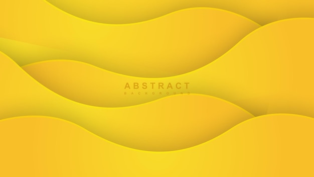 Abstract Yellow Gradient Background with Diagonal Dynamic Wave