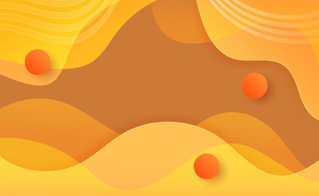 Abstract yellow gradient wave background