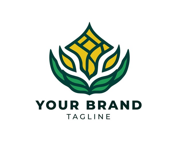 Abstract Yellow Green Logo