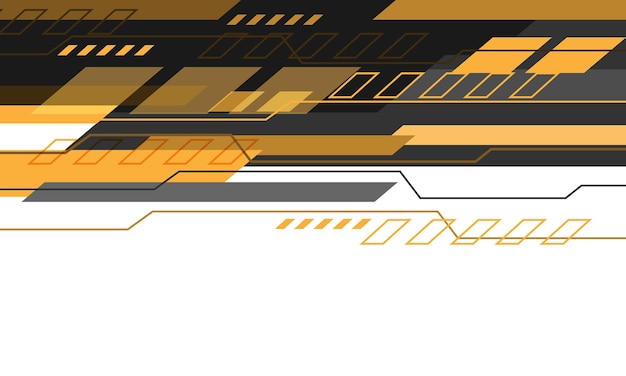 抽象的な黄色灰色の幾何学的なサイバー スピード技術白デザイン未来的な背景のベクトル