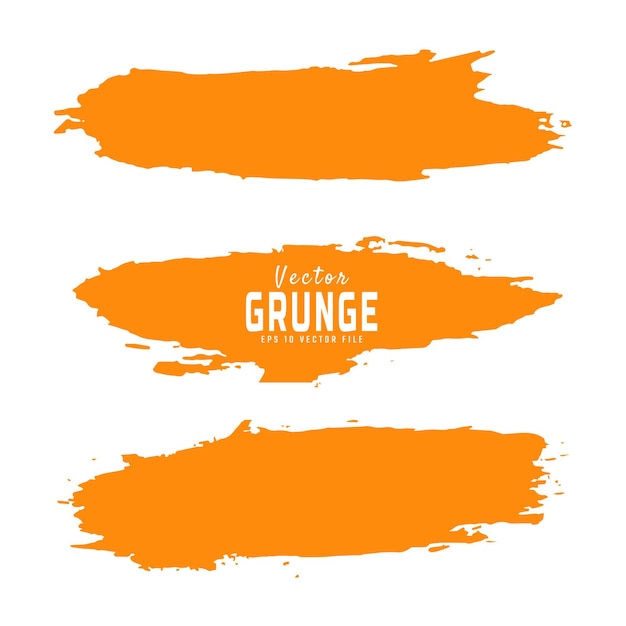 추상 노란색 손으로 그린 Grunge 텍스처 세트