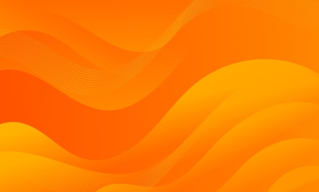 Abstract yellow and orange background with wavy shapes suitable for website flyers posters