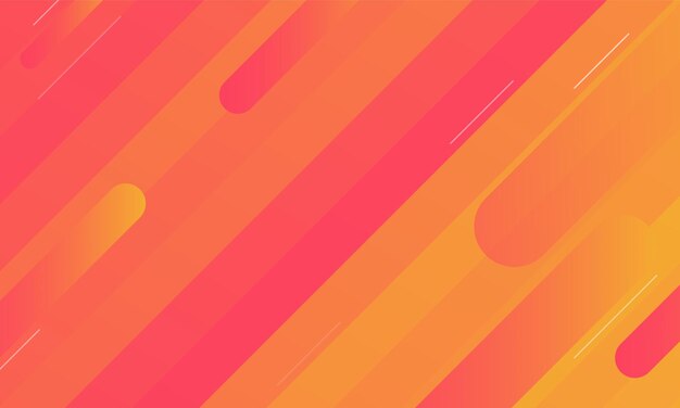 Abstract yellow orange geometric background Dynamic shapes composition vector design