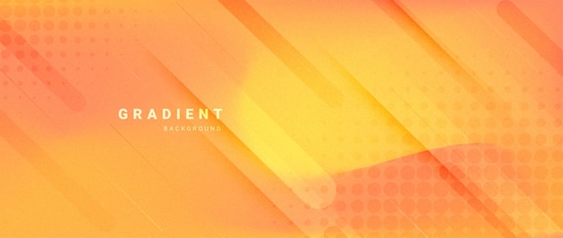 Abstract yellow and orange gradient background with dynamic shapes