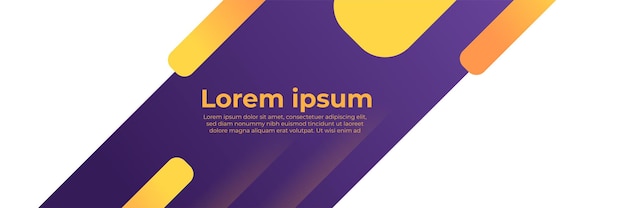 Abstract yellow purple banner design web template set. horizontal header web banner. vector abstract graphic design banner pattern background template.