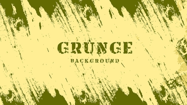 Vettore abstract grunge scratch giallo su sfondo verde