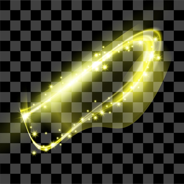 Vettore astratto giallo effetto speciale vettore isolato linea arte