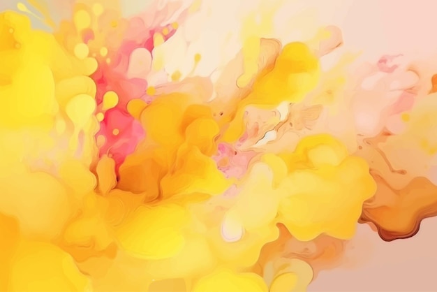 Abstract yellow watercolor background design